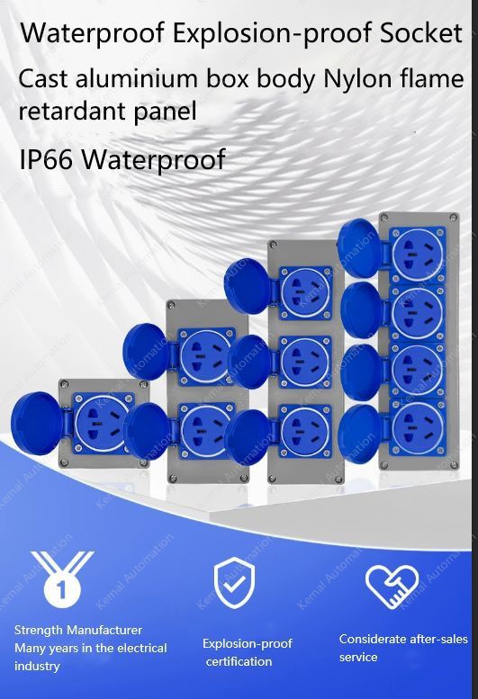 Explosion-proof cast aluminium duplex 3-hole black